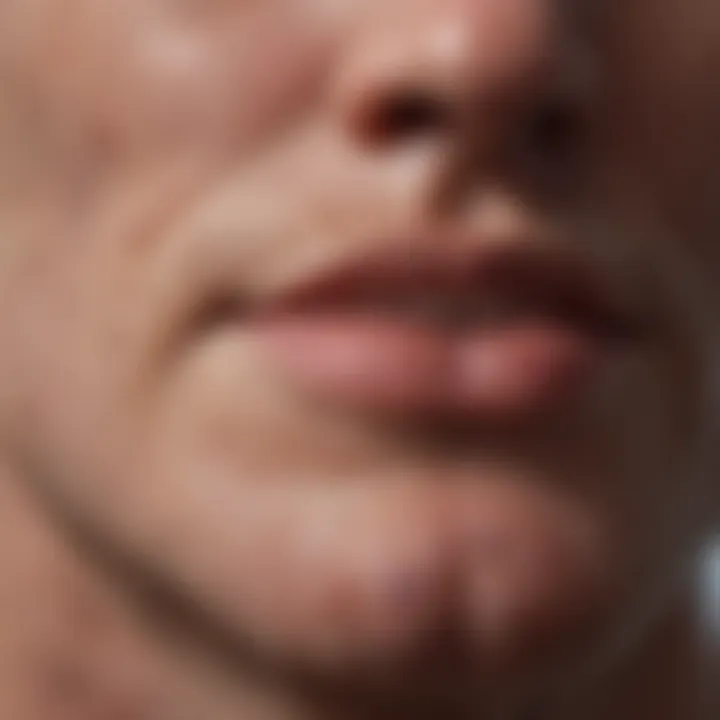 Diagram showing stages of genital herpes outbreak