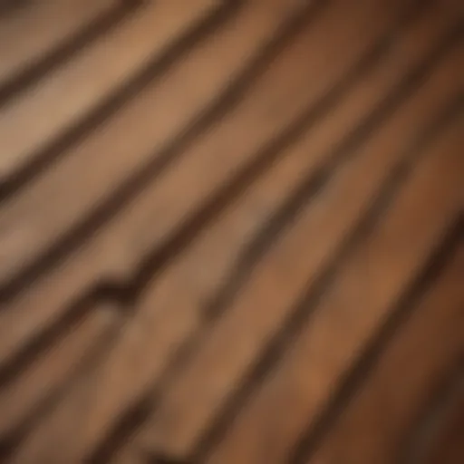 Detailed view of laminated joists showing wood grain patterns