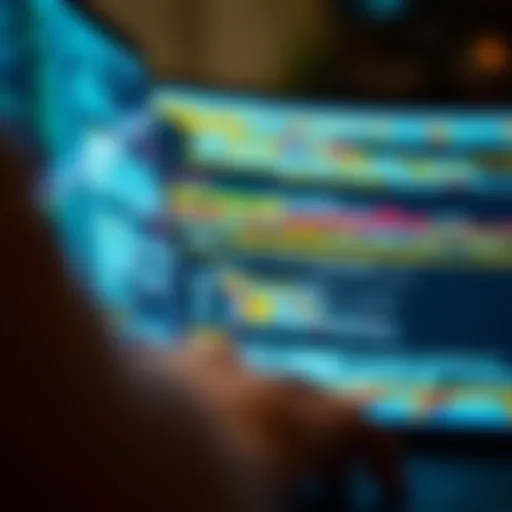 Illustration of log data being analyzed