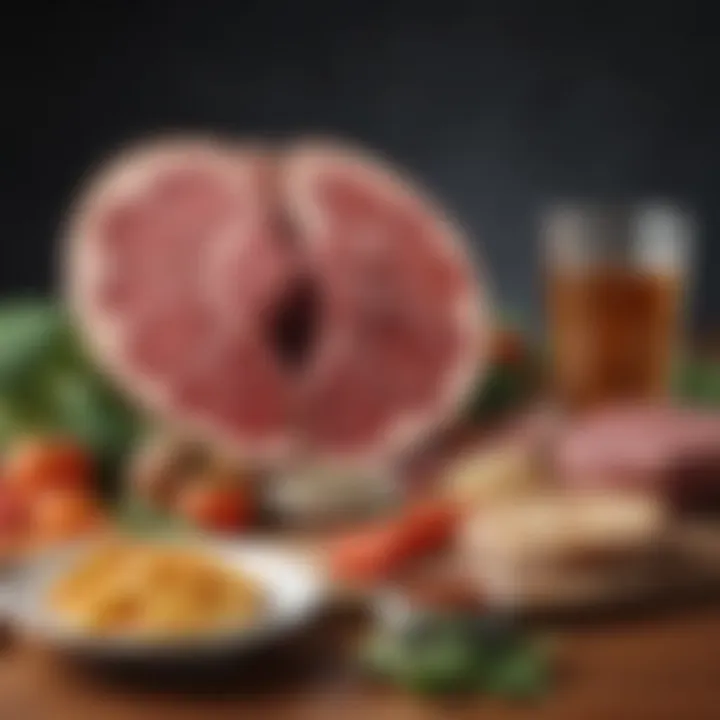 A visual representation of dietary guidelines for chronic renal failure.