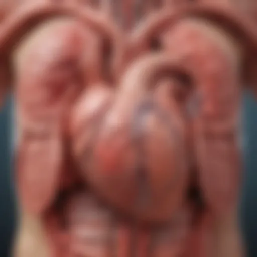 Illustration depicting the anatomical structure of a mildly enlarged heart