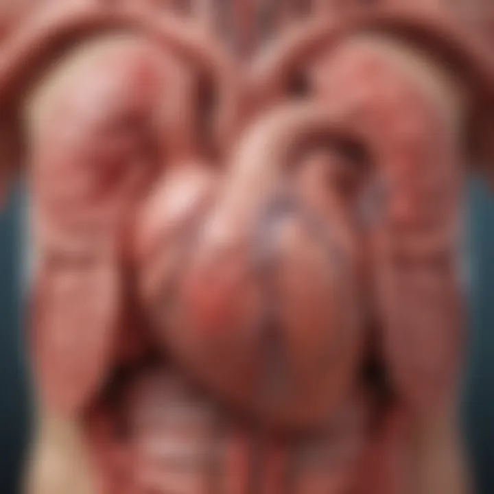 Illustration depicting the anatomical structure of a mildly enlarged heart
