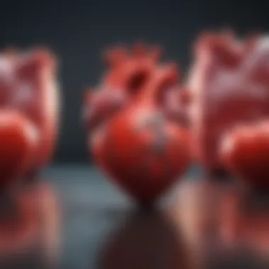 Graphic representation of lifestyle changes promoting heart health