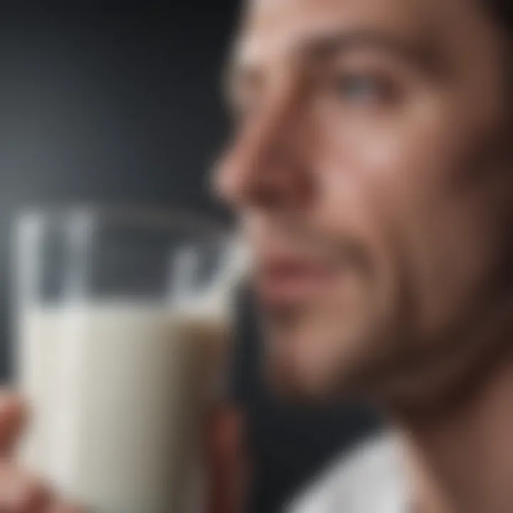 Infographic summarizing research findings on milk consumption and COPD symptom management.