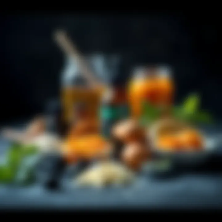 A collection of natural ingredients commonly found in essential oils