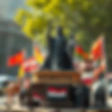 Symbols of Political Culture A visual depiction of political culture through diverse symbols and ideologies