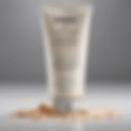 Close-up of a tube of cream with active ingredients highlighted