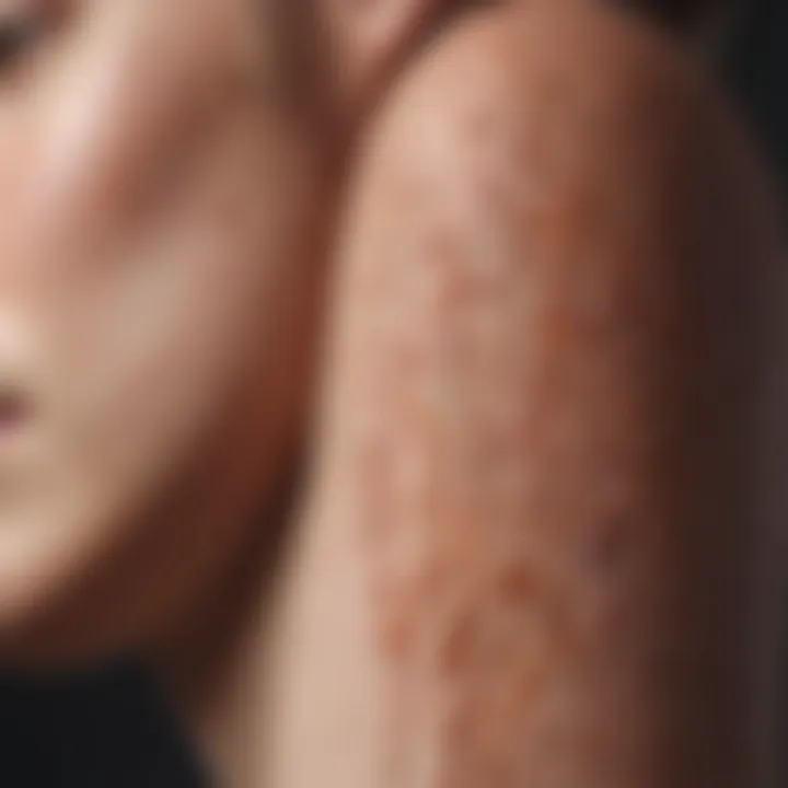 Diagram showing types of psoriasis