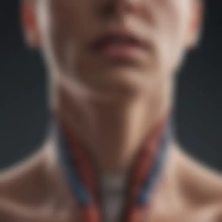 Visual representation of the thyroid gland and its functions.