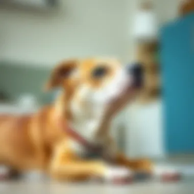 Alternative Therapies for Canine Tracheal Collapse A serene dog practicing breathing exercises in a calm environment