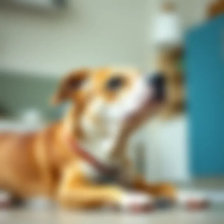 Alternative Therapies for Canine Tracheal Collapse A serene dog practicing breathing exercises in a calm environment