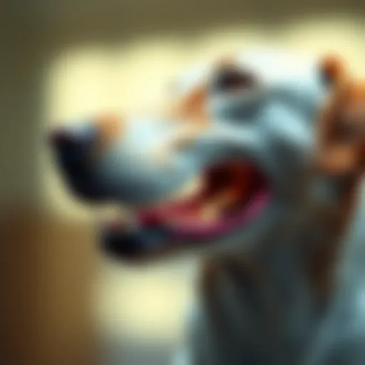 An anatomical illustration of a dog's trachea highlighting the area affected by collapse