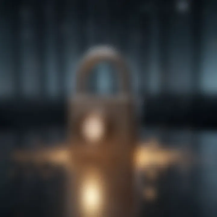 A digital lock symbolizing data protection