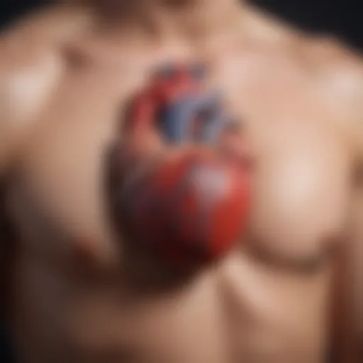 Diagram illustrating the physiological changes in a stiff heart condition