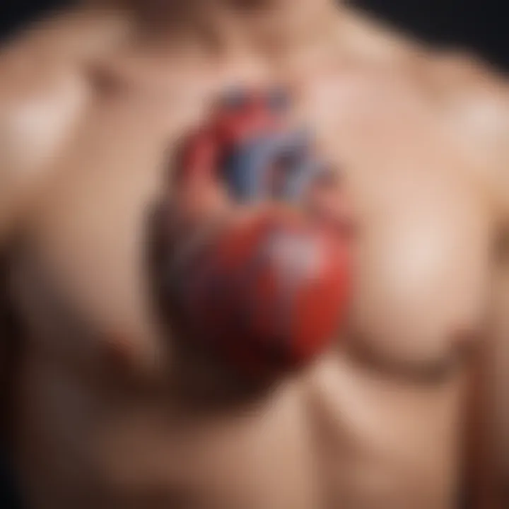 Diagram illustrating the physiological changes in a stiff heart condition