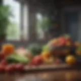 Fresh fruits and vegetables representing a healthy diet