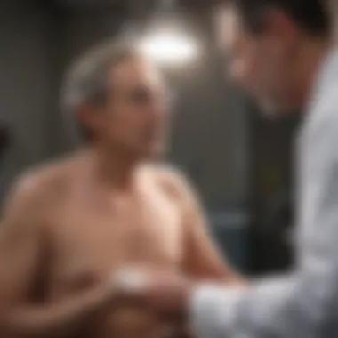 A healthcare professional discussing liver health with a patient