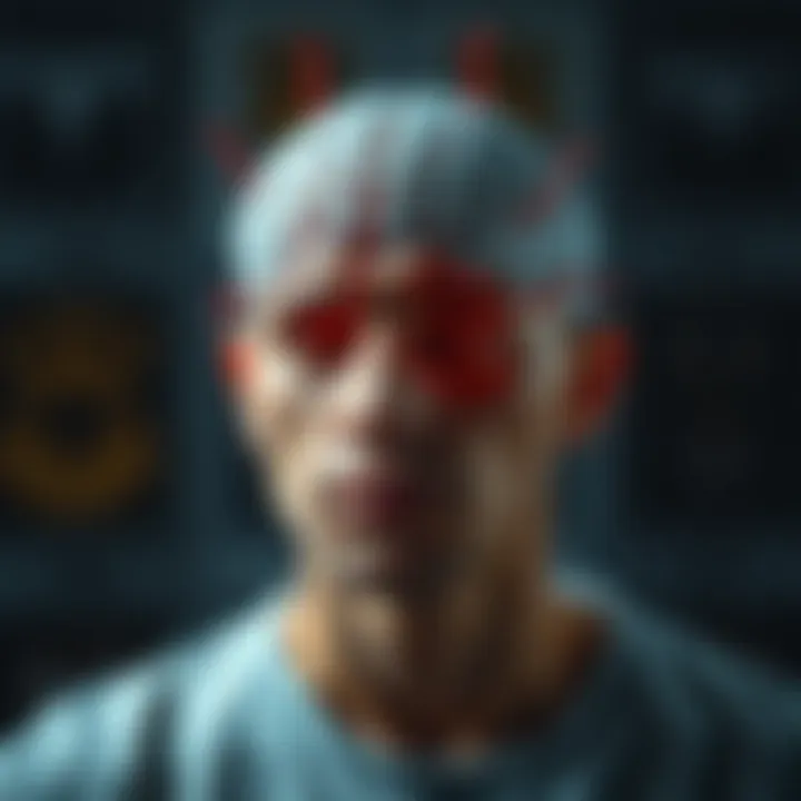 Visual representation of cognitive symptoms related to Type 2 bipolar disorder