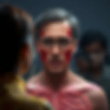 Illustration of physical manifestations associated with Type 2 bipolar disorder