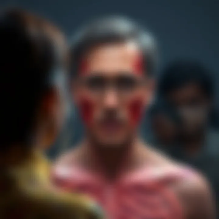 Illustration of physical manifestations associated with Type 2 bipolar disorder