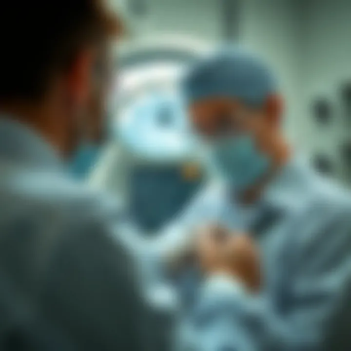 Technician inspecting medical equipment