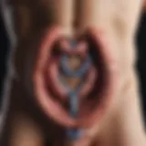 An anatomical diagram illustrating the male reproductive system.