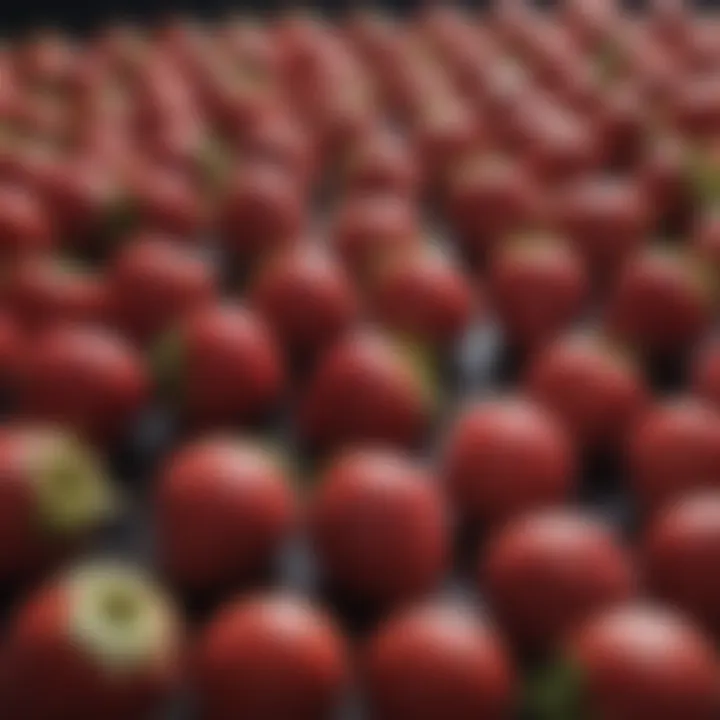 Graphical representation of organic acids found in strawberries compared to other fruits