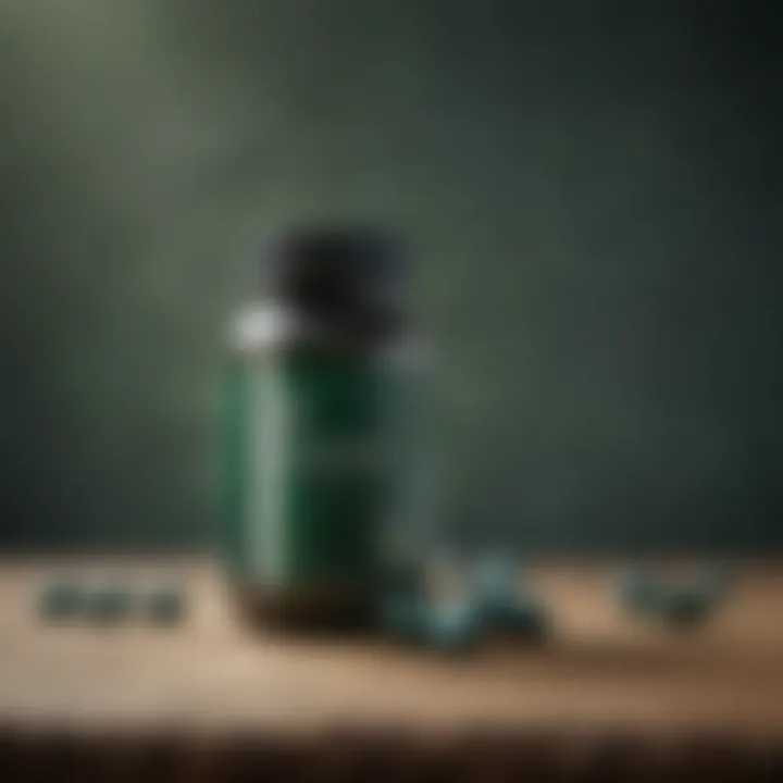 Natural spirulina supplement capsules