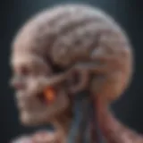 Illustration of brain regions affected by seizures