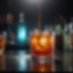 A vibrant cocktail with a buzz effect