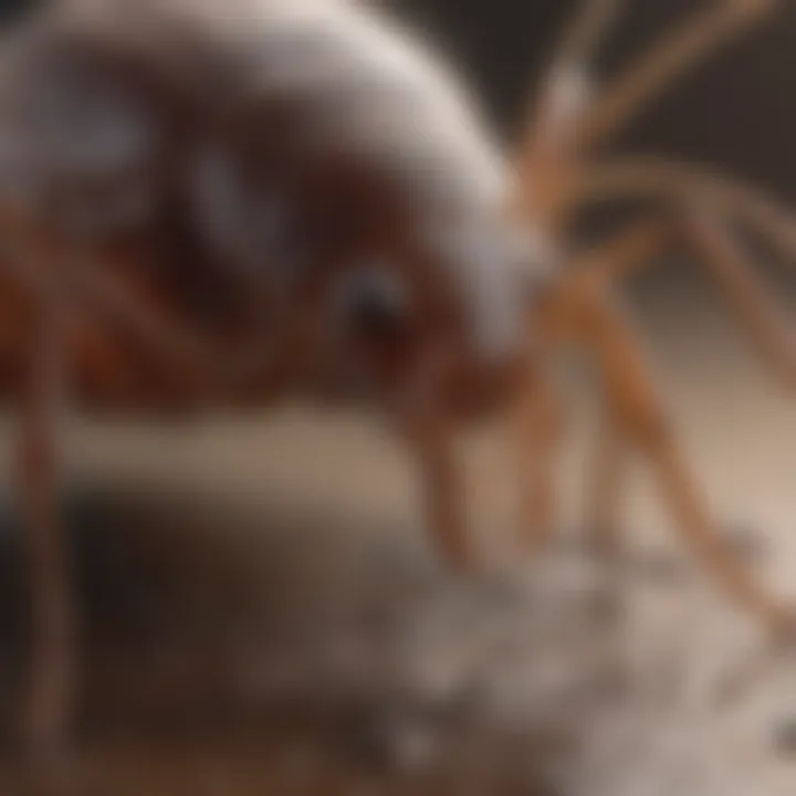 Adult louse feeding on a host