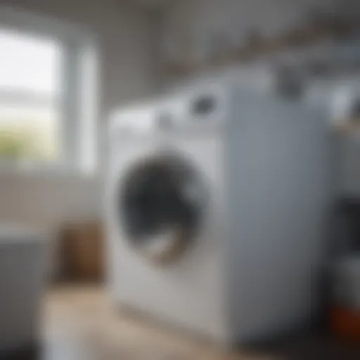 Ozone washing machine attachment in a modern laundry setup