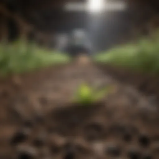 Diverse types of fertilizer manure in a sustainable farm setting