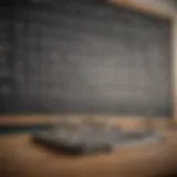 Mathematics equations on a chalkboard in an engineering classroom