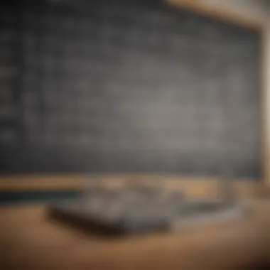 Mathematics equations on a chalkboard in an engineering classroom