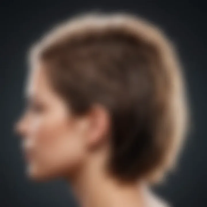 Illustration depicting hair growth cycle stages and taurine's influence