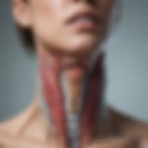 Anatomical illustration of the thyroid gland