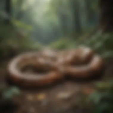 Ecosystem of Venomous Snakes A serene ecosystem showcasing the natural environment of venomous snakes