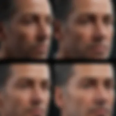 Visual comparison of different surgical techniques