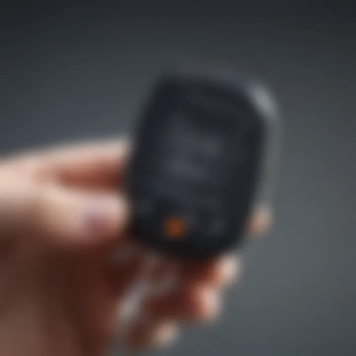 Illustration of glucose monitoring with Freestyle Libre 2