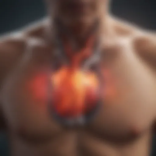 Illustration of atrial flutter showing electrical activity