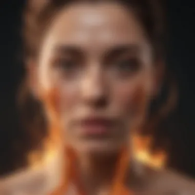 The Sensation of Burning Skin Illustration depicting the sensation of burning skin