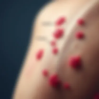 Illustration highlighting symptoms associated with celiac rash