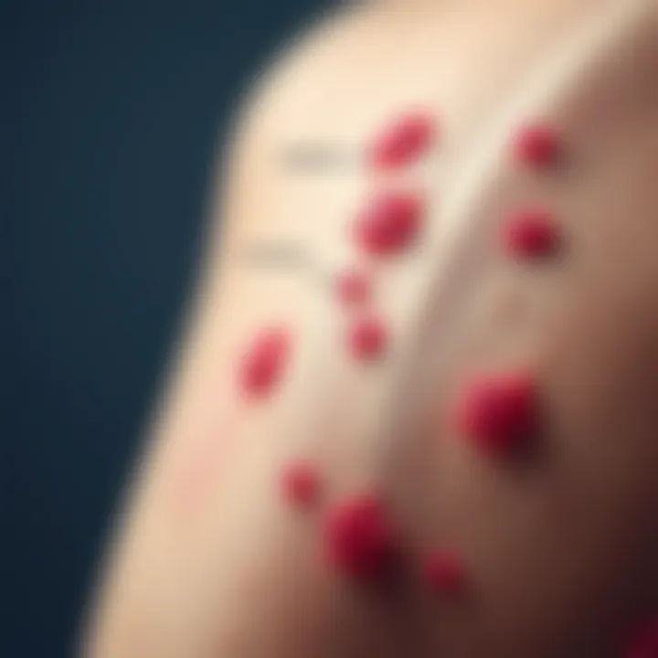 Illustration highlighting symptoms associated with celiac rash