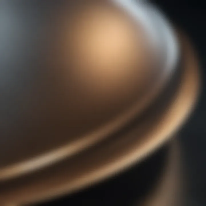 Close-up of a polished surface illustrating the effectiveness of buffing compounds.