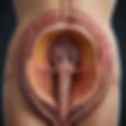 Illustration of the bladder anatomy