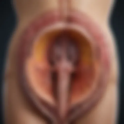 Illustration of the bladder anatomy