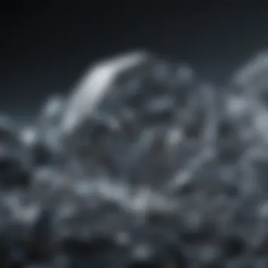 The Crystalline Structure of Diamond Carbon Close-up of diamond carbon structure highlighting its crystalline properties
