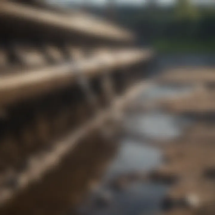 Visual representation of common drainage issues