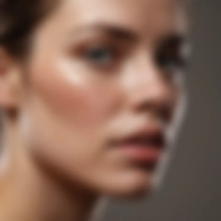 Depiction of lifestyle choices impacting skin health